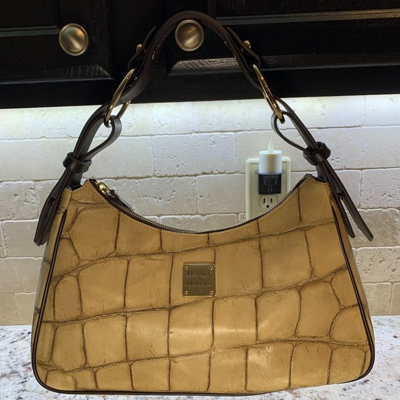 Dooney & Bourke Croco leather Large Hobo - Taupe - Picture 2 of 14